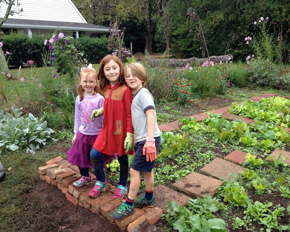Woodlawn School organic garden for Pre-K-12 students in Lake Norman.
