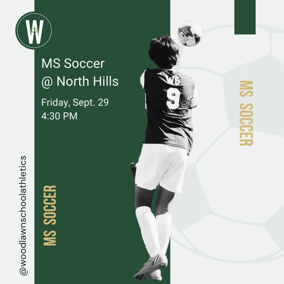 Woodlawn School MS Soccer Games Tuesday, Sept. 29