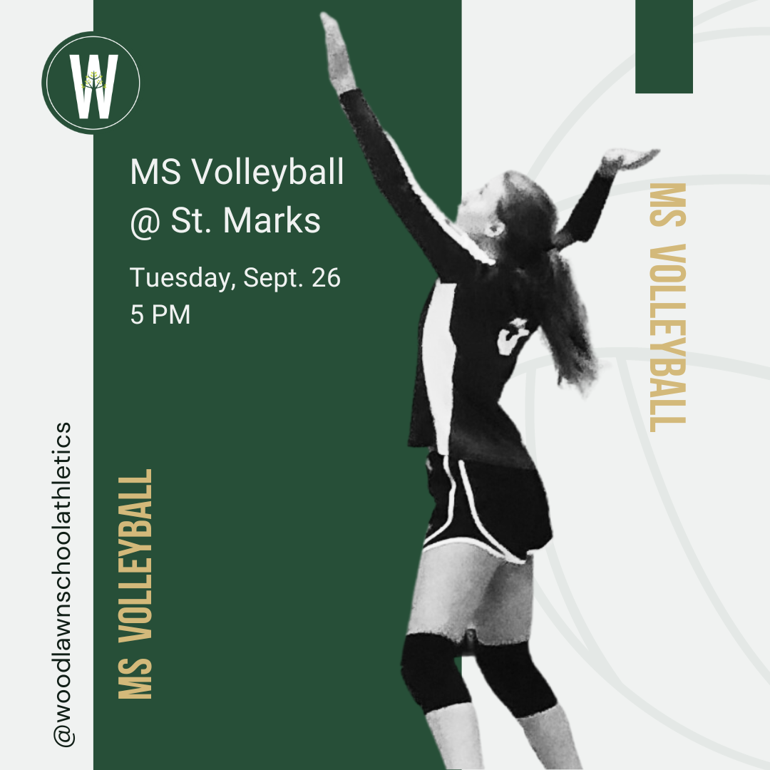 Woodlawn School MS Volleyball Games Tuesday, Sept. 26