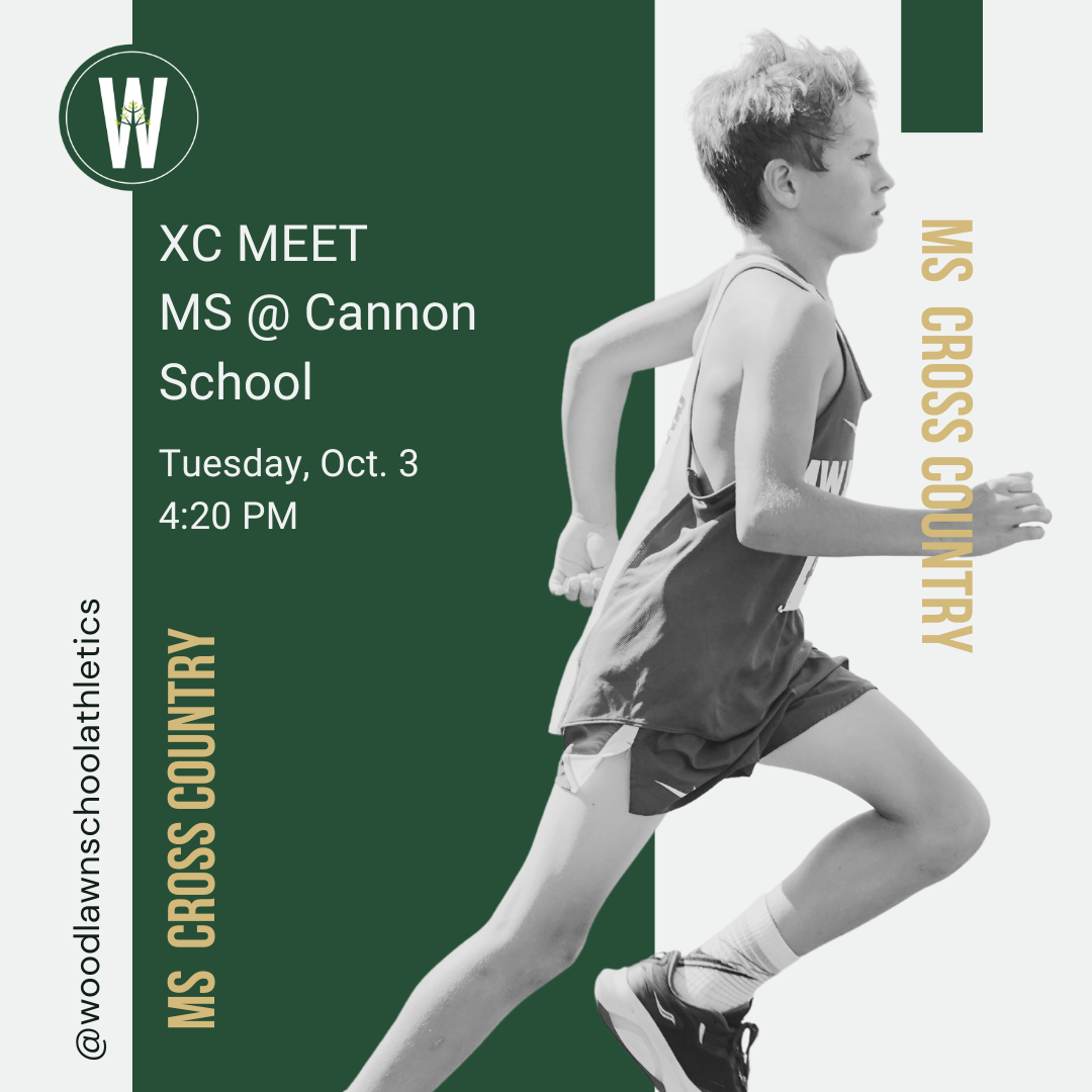 Woodlawn School MS XC Meet Tuesday, October 3 @ Cannon School